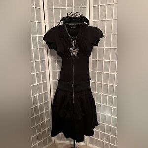 INC INTERNATIONAL CONCEPTS Zipper Top & Zipper Skirt Set